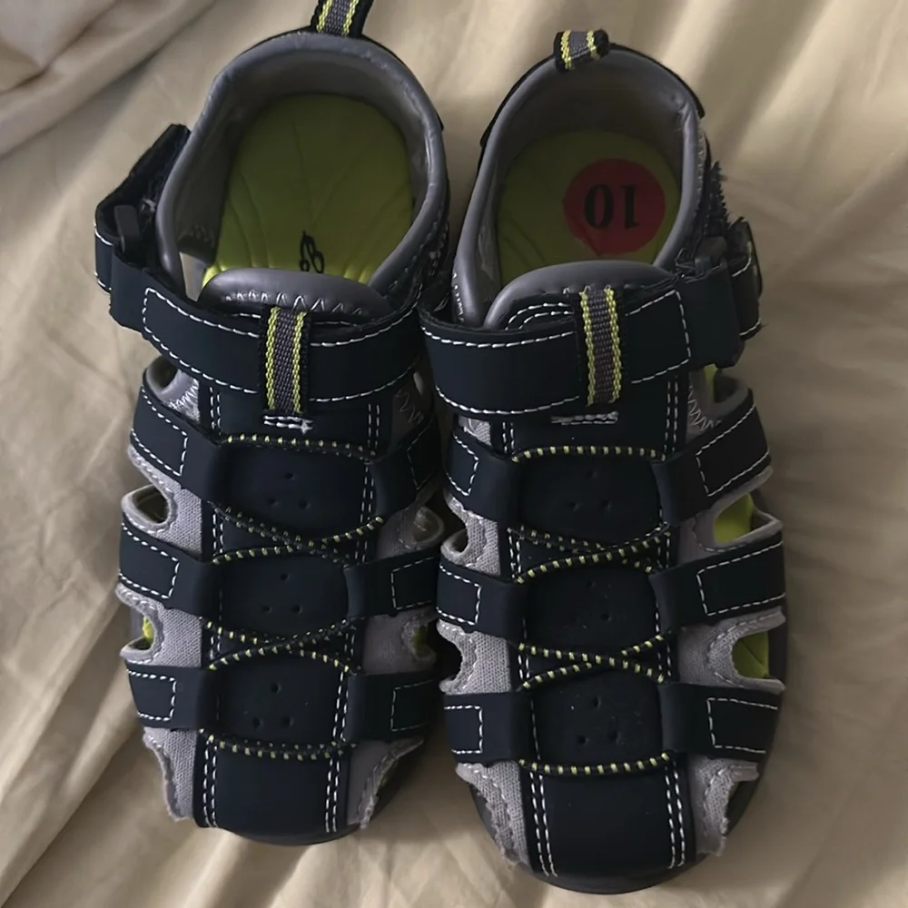 Eddie Bauer Navy Blue Kids Sandals Size 10